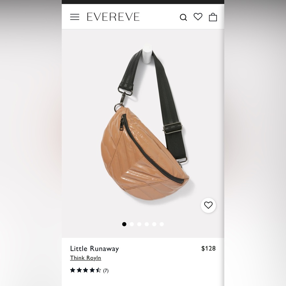 Think Royln Tan Quilted Crossbody Bag